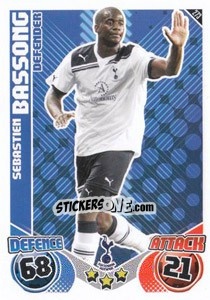 Sticker Sebastien Bassong - English Premier League 2010-2011. Match Attax n. 273 - Topps