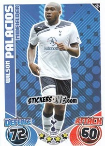 Sticker Wilson Palacios - English Premier League 2010-2011. Match Attax n. 282 - Topps