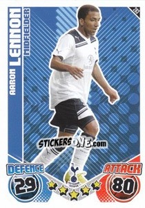 Cromo Aaron Lennon - English Premier League 2010-2011. Match Attax - Topps