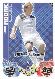Sticker Luka Modric - English Premier League 2010-2011. Match Attax n. 284 - Topps