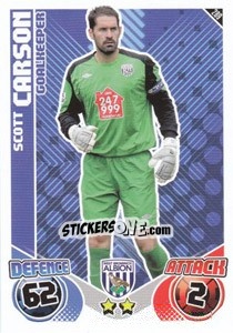 Sticker Scott Carson - English Premier League 2010-2011. Match Attax n. 289 - Topps