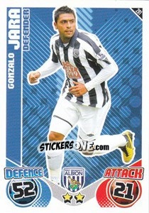 Sticker Gonzalo Jara - English Premier League 2010-2011. Match Attax n. 291 - Topps