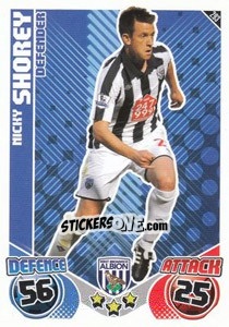 Cromo Nicky Shorey - English Premier League 2010-2011. Match Attax - Topps