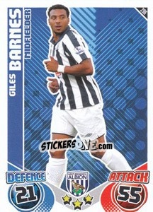Sticker Giles Barnes - English Premier League 2010-2011. Match Attax n. 296 - Topps
