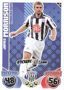 Sticker James Morrison - English Premier League 2010-2011. Match Attax n. 297 - Topps