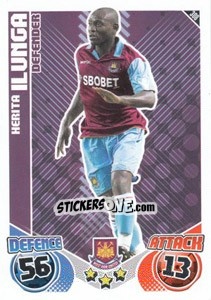 Cromo Herita Ilunga - English Premier League 2010-2011. Match Attax n. 308 - Topps
