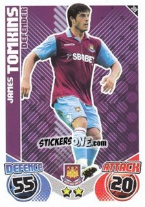 Cromo James Tomkins - English Premier League 2010-2011. Match Attax - Topps