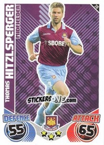 Sticker Thomas Hitzlsperger - English Premier League 2010-2011. Match Attax n. 316 - Topps