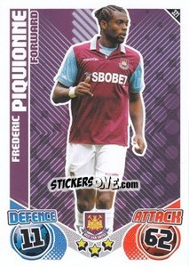 Sticker Frederic Piquionne - English Premier League 2010-2011. Match Attax n. 321 - Topps
