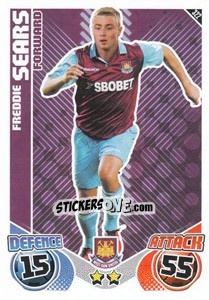 Sticker Freddie Sears - English Premier League 2010-2011. Match Attax n. 322 - Topps