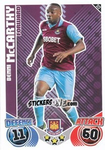 Sticker Benni McCarthy - English Premier League 2010-2011. Match Attax - Topps