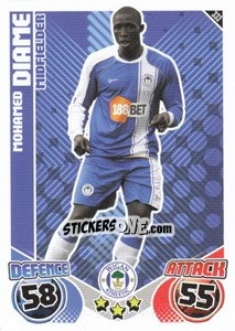 Sticker Mohamed Diame - English Premier League 2010-2011. Match Attax n. 333 - Topps