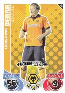 Sticker Christophe Berra - English Premier League 2010-2011. Match Attax n. 344 - Topps
