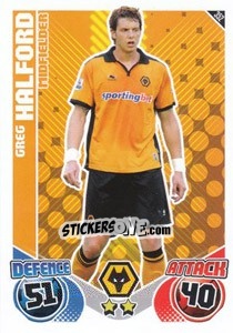 Sticker Greg Halford - English Premier League 2010-2011. Match Attax n. 352 - Topps
