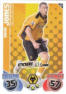 Sticker David Jones - English Premier League 2010-2011. Match Attax n. 353 - Topps