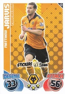 Sticker Matthew Jarvis - English Premier League 2010-2011. Match Attax n. 355 - Topps
