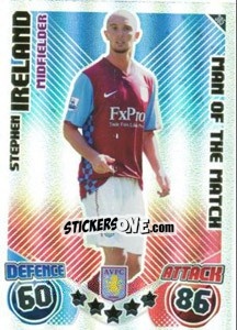 Sticker Stephen Ireland - English Premier League 2010-2011. Match Attax n. 385 - Topps