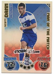 Sticker Scott Dann - English Premier League 2010-2011. Match Attax n. 387 - Topps