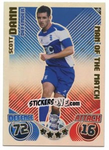 Sticker Scott Dann - English Premier League 2010-2011. Match Attax - Topps