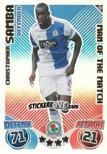 Sticker Christopher Samba - English Premier League 2010-2011. Match Attax n. 390 - Topps