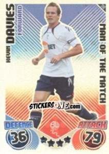 Sticker Kevin Davies - English Premier League 2010-2011. Match Attax n. 398 - Topps