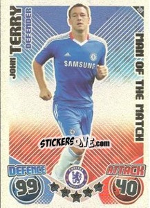 Sticker John Terry - English Premier League 2010-2011. Match Attax n. 399 - Topps