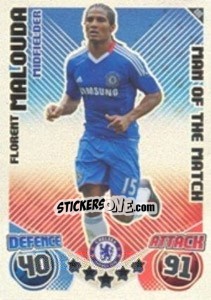 Sticker Florent Malouda - English Premier League 2010-2011. Match Attax n. 400 - Topps