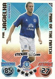 Sticker Phil Jagielka - English Premier League 2010-2011. Match Attax - Topps