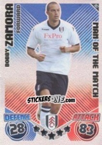 Cromo Bobby Zamora - English Premier League 2010-2011. Match Attax - Topps
