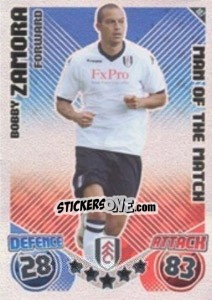 Sticker Bobby Zamora - English Premier League 2010-2011. Match Attax n. 407 - Topps