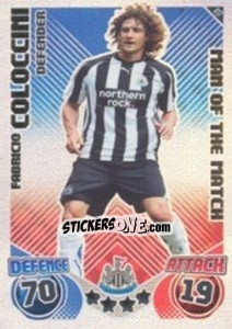 Cromo Fabricio Coloccini - English Premier League 2010-2011. Match Attax - Topps