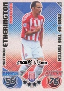 Figurina Matthew Etherington - English Premier League 2010-2011. Match Attax - Topps