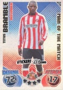 Sticker Titus Bramble - English Premier League 2010-2011. Match Attax n. 423 - Topps