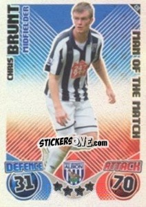 Sticker Chris Brunt - English Premier League 2010-2011. Match Attax n. 430 - Topps