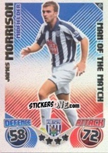 Sticker James Morrison - English Premier League 2010-2011. Match Attax n. 431 - Topps