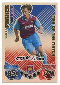 Cromo Scott Parker - English Premier League 2010-2011. Match Attax - Topps