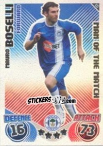 Sticker Mauro Boselli - English Premier League 2010-2011. Match Attax n. 435 - Topps