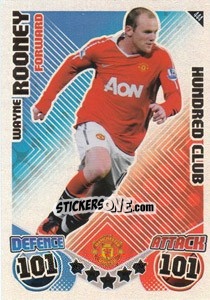Sticker Wayne Rooney - English Premier League 2010-2011. Match Attax n. 444 - Topps