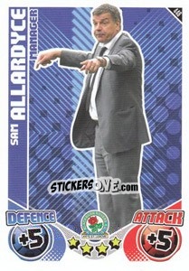 Cromo Sam Allardyce - English Premier League 2010-2011. Match Attax - Topps
