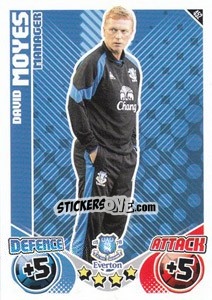 Sticker David Moyes - English Premier League 2010-2011. Match Attax n. 452 - Topps