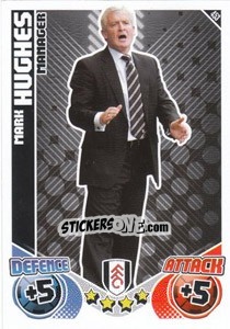 Sticker Mark Hughes - English Premier League 2010-2011. Match Attax n. 453 - Topps