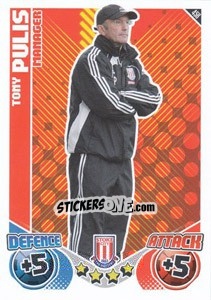 Sticker Tony Pulis - English Premier League 2010-2011. Match Attax n. 458 - Topps