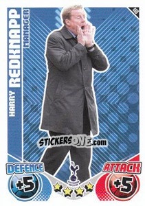 Sticker Harry Redknapp - English Premier League 2010-2011. Match Attax n. 460 - Topps