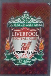 Sticker Emblem of Liverpool - English Premier League 2010-2011. Match Attax - Topps