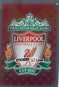 Sticker Emblem of Liverpool - English Premier League 2010-2011. Match Attax n. R10 - Topps