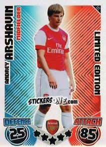 Cromo Andrey Arshavin - English Premier League 2010-2011. Match Attax - Topps