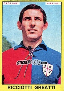 Sticker Ricciotti Greatti - Calciatori 1966-1967 n. 63 - Panini