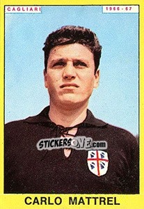 Sticker Carlo Mattrel - Calciatori 1966-1967 n. 65 - Panini