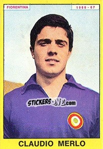 Sticker Claudio Merlo - Calciatori 1966-1967 n. 78 - Panini