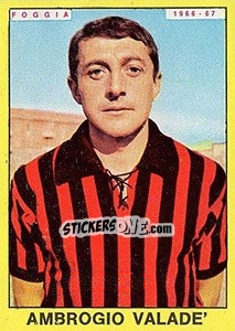 Sticker Ambrogio Valade - Calciatori 1966-1967 n. 102 - Panini